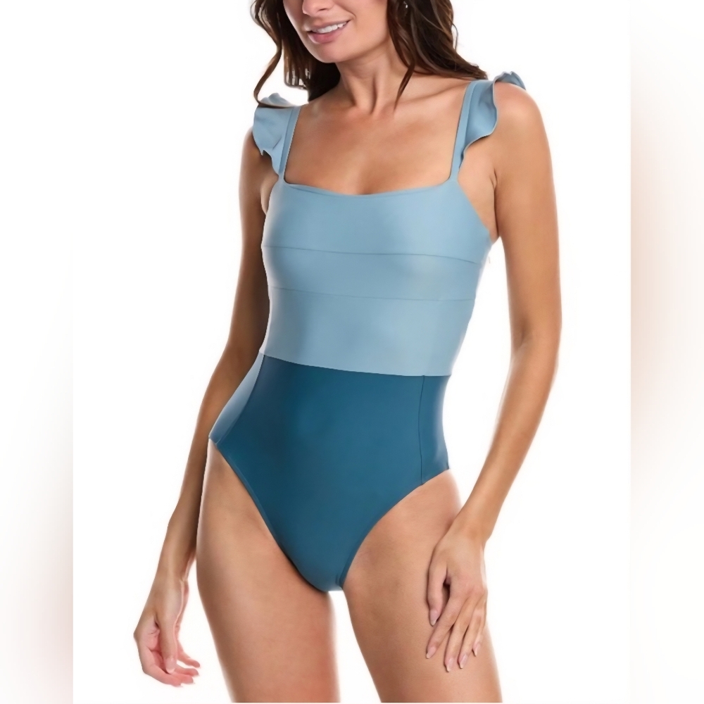 Summersalt Two-Tone Blue One-Piece Swimsuit